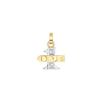 Pendentif Marie Lichtenberg One en or jaune, or blanc et diamants