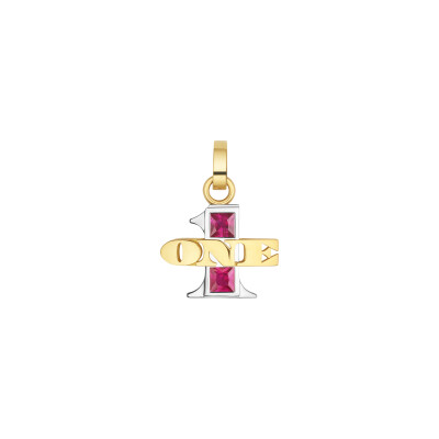 Pendentif Marie Lichtenberg One en or jaune, or blanc et rubis