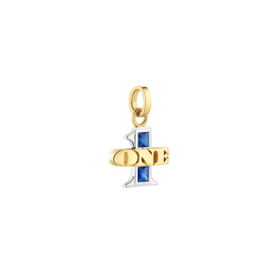 Marie Lichtenberg One Pendant in yellow gold, white gold, and sapphire