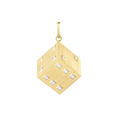 Marie Lichtenberg Dado Jumbo Single Charm in Yellow Gold and Diamonds