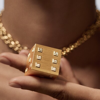 Marie Lichtenberg Dado Jumbo Single Charm in Yellow Gold and Diamonds