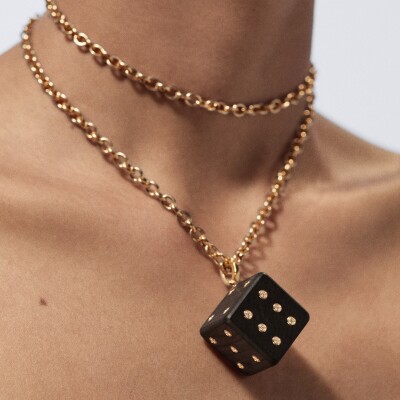 Marie Lichtenberg Dado Ebony Jumbo Pendant in ebony and diamonds