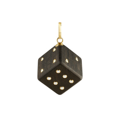 Marie Lichtenberg Dado Ebony Jumbo Pendant in ebony and diamonds