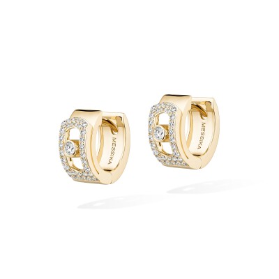 Boucles d'oreilles créoles Messika Move Noa Pavées en or Jaune et diamants