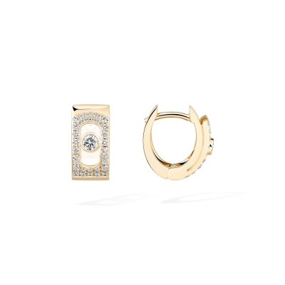 Boucles d'oreilles créoles Messika Move Noa Pavées en or Jaune et diamants