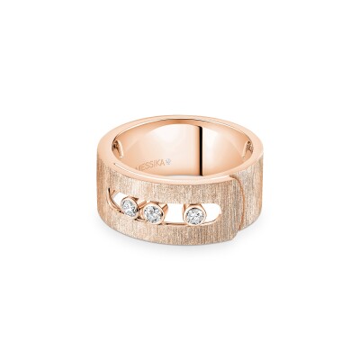 Bague Messika Move Noa Grand Modèle Ciselé en or rose et diamants