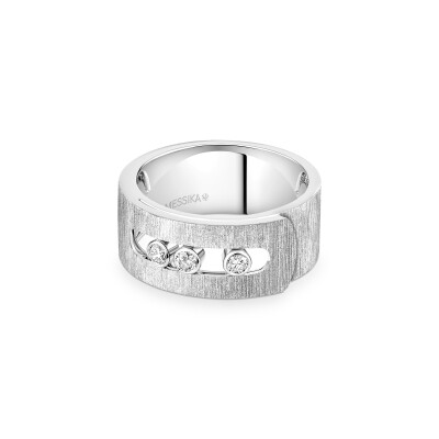 Bague Messika Move Noa Grand Modèle Ciselé en or blanc et diamants