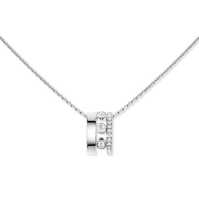 Collier Messika Move Romane Grand Modèle en or blanc et diamants