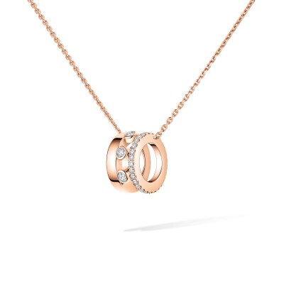 Collier Messika Move Romane Grand Modèle en or rose et diamants