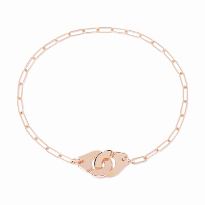 Bracelet sur chaine dinh van Menottes petit modèle en or rose