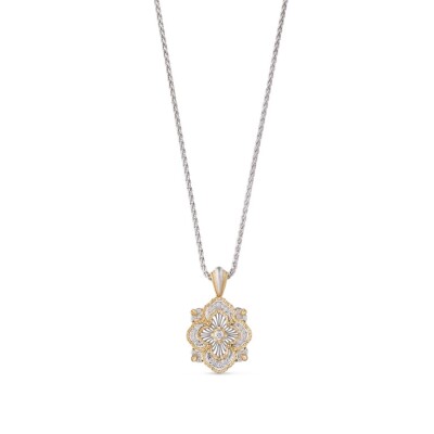 Pendentif Opéra Tulle Premium en or blanc, or jaune et diamants