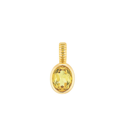Viltier November Birthstone Pendant in Yellow Gold and Citrine