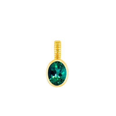 Viltier Pendant in Yellow Gold and Green Tourmaline