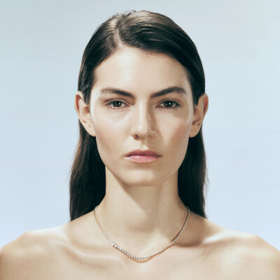 Collier Sophie Bille Brahe Collier de Tennis Classique en or jaune et diamants