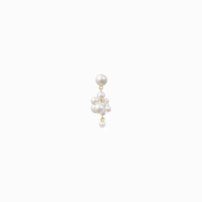 Mono boucle d'oreille Sophie Bille Brahe Petite Celli en or jaune et perles d'eau douce