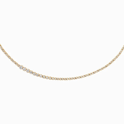 Sophie Bille Brahe “Nuage de Tennis” Necklace in Yellow Gold and Diamonds
