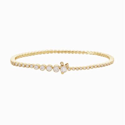 Sophie Bille Brahe Classic Tennis Bracelet in Yellow Gold and Diamonds