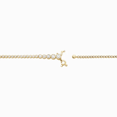 Sophie Bille Brahe Classic Tennis Bracelet in Yellow Gold and Diamonds