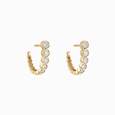 Sophie Bille Brahe Earrings: Yellow Gold and Diamond Set