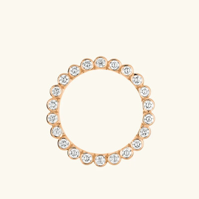 Bague Viltier Edge large en or rose et diamants