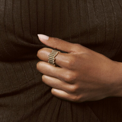 Bague Viltier Edge Large en or jaune