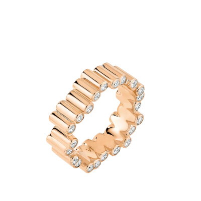 Bague Viltier Edge Médium en or rose et diamants