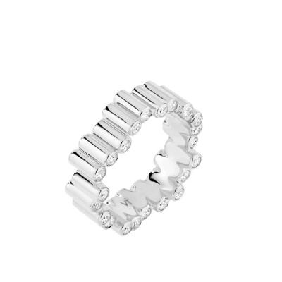 Bague Viltier Edge Médium en or blanc et diamants