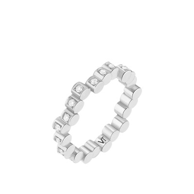 Bague Viltier Edge Mini Pavé en or blanc et diamants
