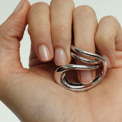 Bague Charlotte CHESNAIS Round Trip Blow en argent