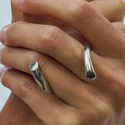 Bague double Charlotte CHESNAIS Biseau en argent