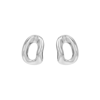 Boucles d'oreilles Créoles Charlotte CHESNAIS Shima en argent