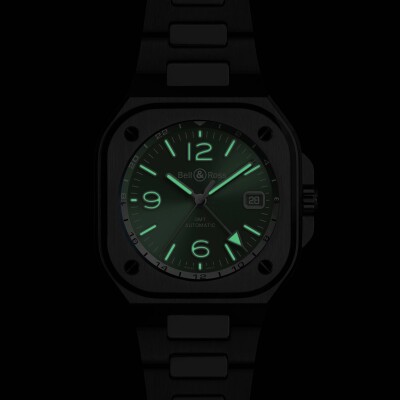 Bell & Ross BR-05 GMT Green Steel Watch