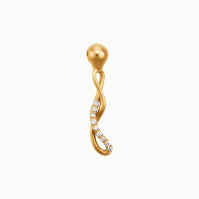 Collier Charlotte CHESNAIS Alphajoaillerie Lettre I en or jaune et diamants