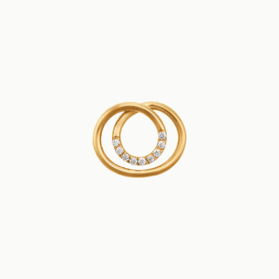 Collier Charlotte CHESNAIS Alphajoaillerie Lettre O en or jaune et diamants