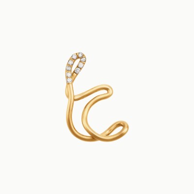 Collier Charlotte CHESNAIS Alphajoaillerie Lettre T en or jaune et diamants