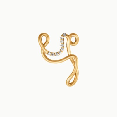 Collier Charlotte CHESNAIS Alphajoaillerie Lettre Y en or jaune et diamants