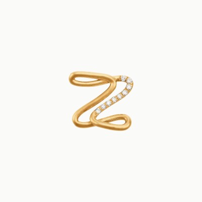 Collier Charlotte CHESNAIS Alphajoaillerie Lettre Z en or jaune et diamants