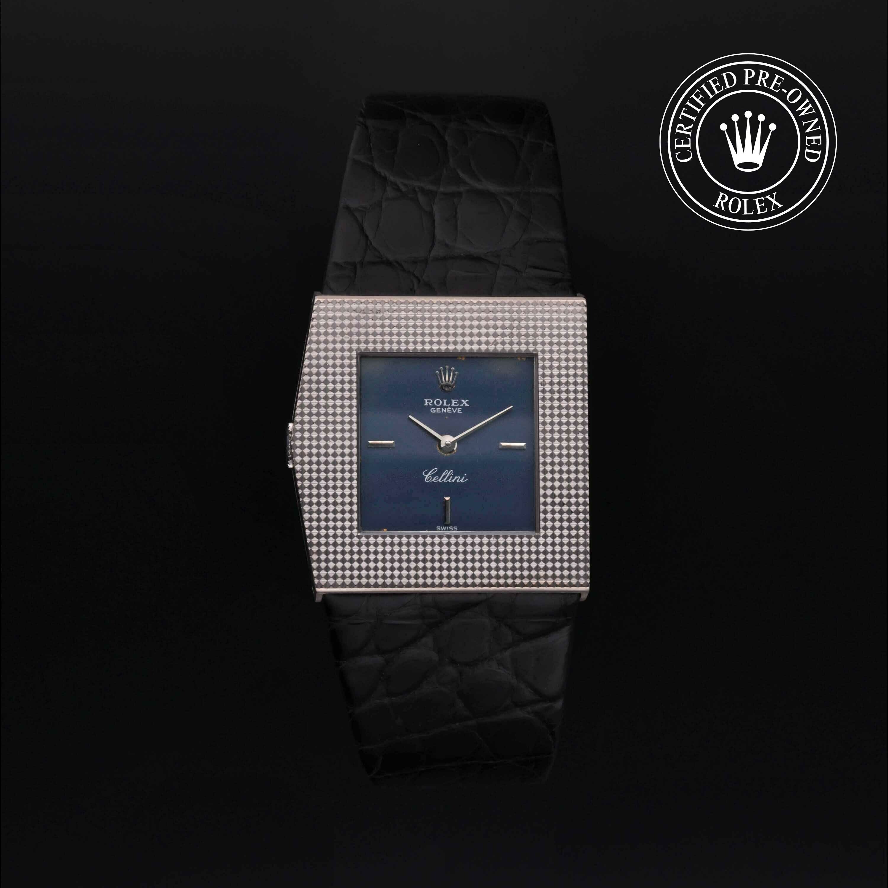 Rolex Cellini Clous de Paris 28 in Gold 18 Carat White  at Ferret