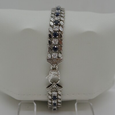 Bracelet Saphirs et Oxydes de Zirconium