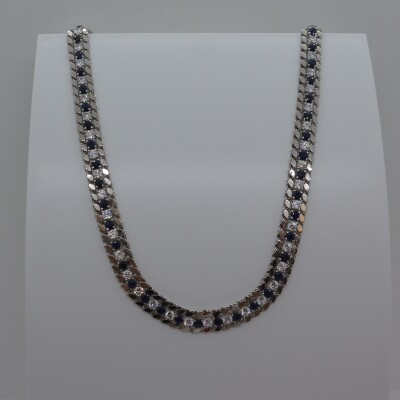 Collier Saphirs et Oxydes de Zirconium