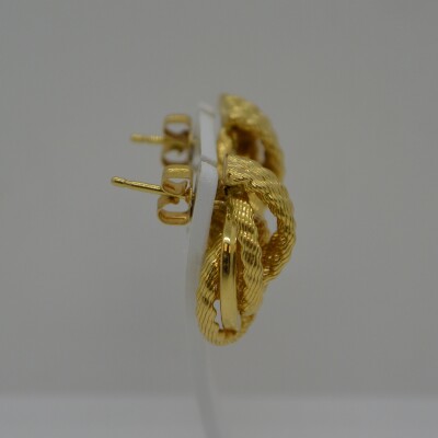 Boucles d'oreilles type Demi-créole entrelacé