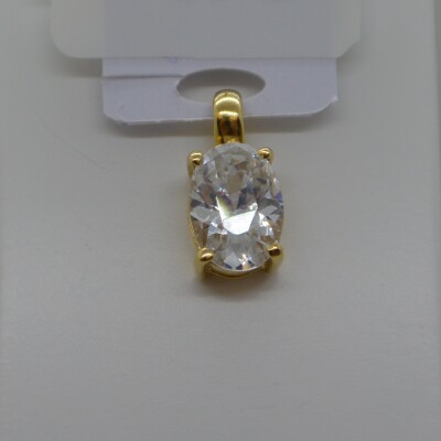 Pendentif Oxyde de Zirconium ovale