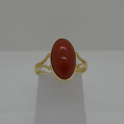 Bague Cornaline cabochon ovale