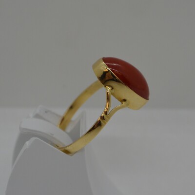 Bague Cornaline cabochon ovale
