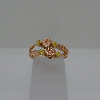 Bague ancienne motifs étoiles