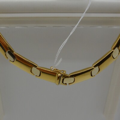 Collier maille articulé bicolore