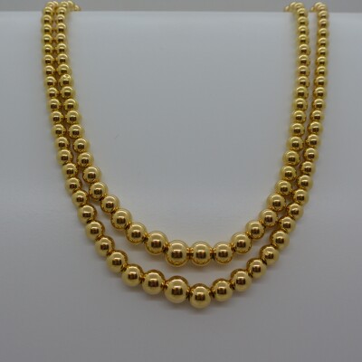 Collier double rang boule