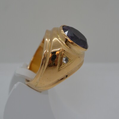 Chevalière Améthyste et Diamants