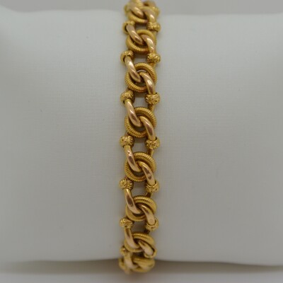 Bracelet ancien maille fantaisie
