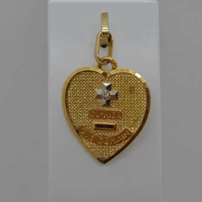 Médaille d'Amour Coeur Diamant et Rubis